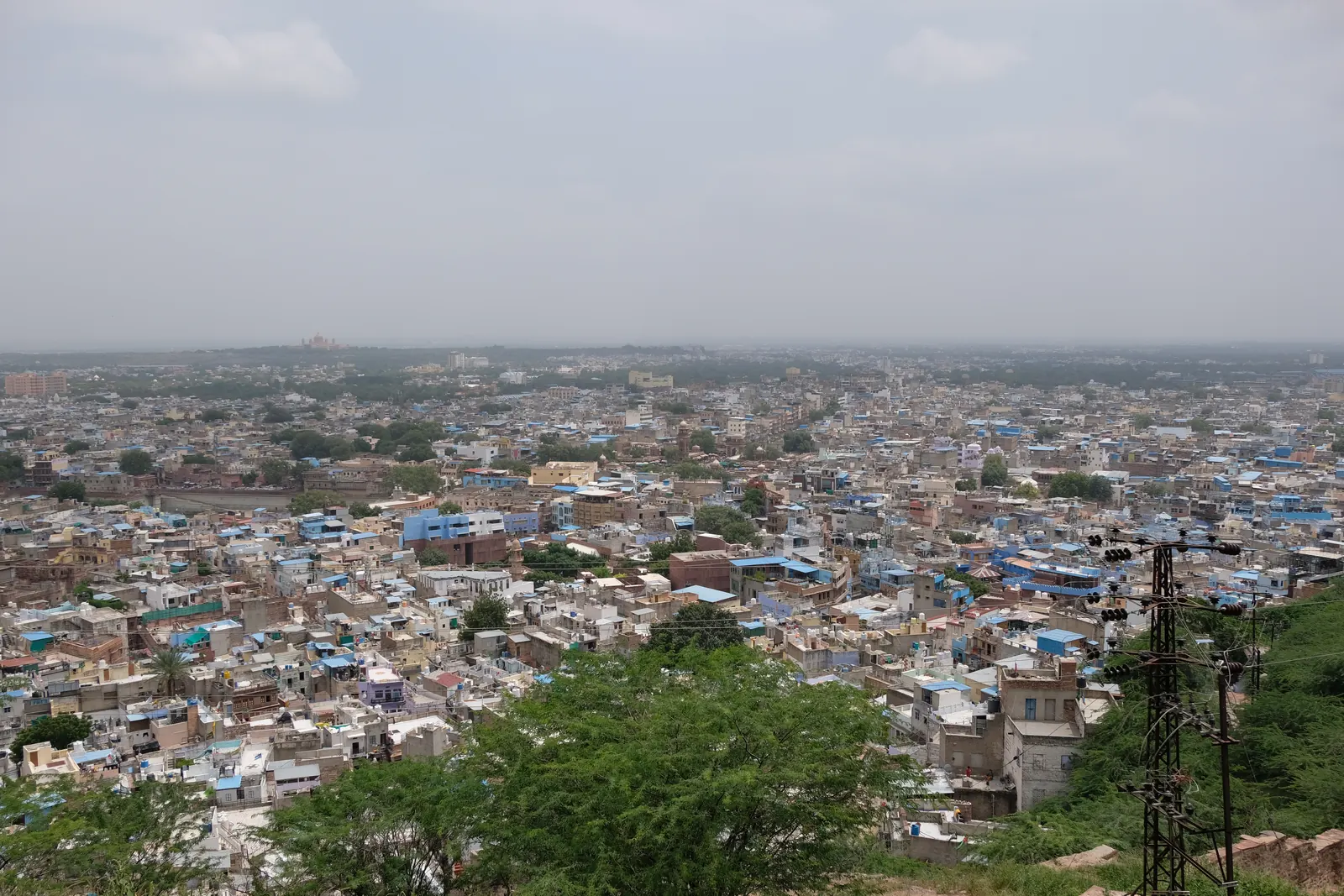 The blue old town of Jodhpur seen from Mehrangarh